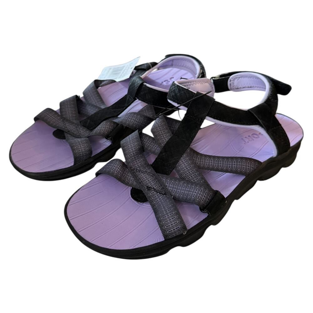 J Sport Black Purple Sport Walking Sandals NEW Size 8